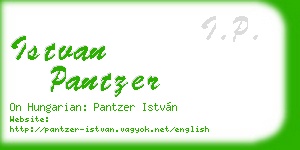 istvan pantzer business card